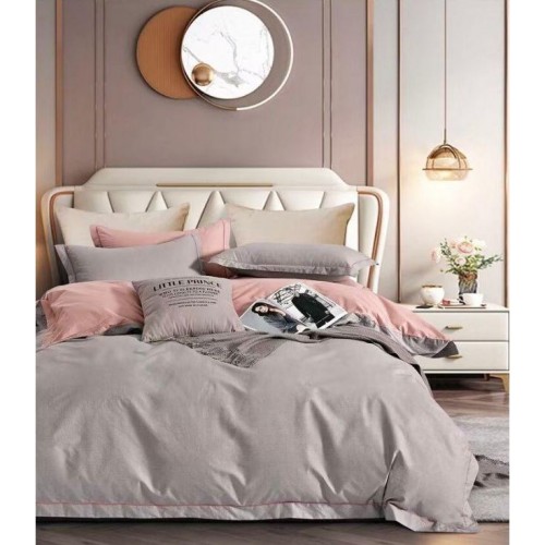 Lenjerie de pat, Imprimeu Exotic, 4 Piese, 2 persoane, 230x250cm, 100% Bumbac, BM-15