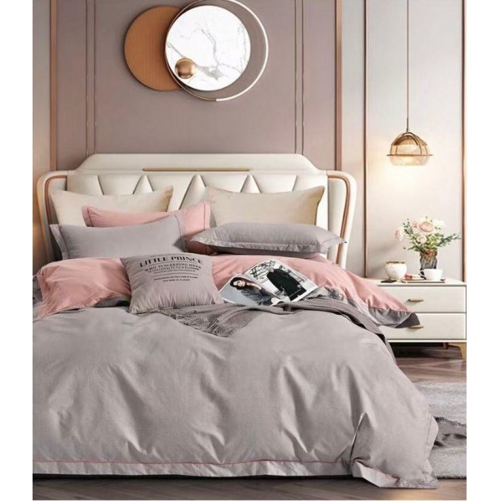 Lenjerie de pat, Imprimeu Exotic, 4 Piese, 2 persoane, 230x250cm, 100% Bumbac, BM-33