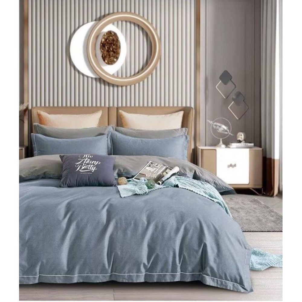 Lenjerie de pat, Imprimeu Exotic, 4 Piese, 2 persoane, 230x250cm, 100% Bumbac, BM-35