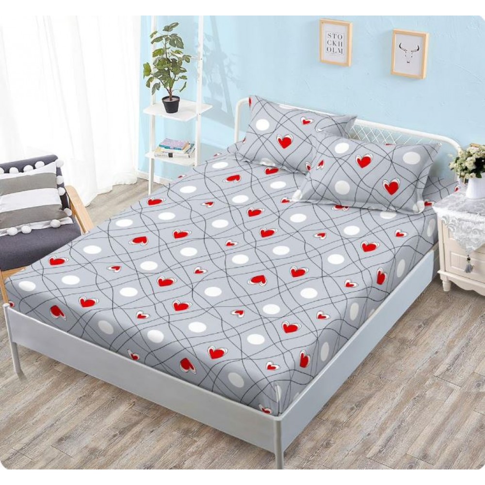 Husa cu elastic Finet, 160x200cm + 2 fete de perna, H-142