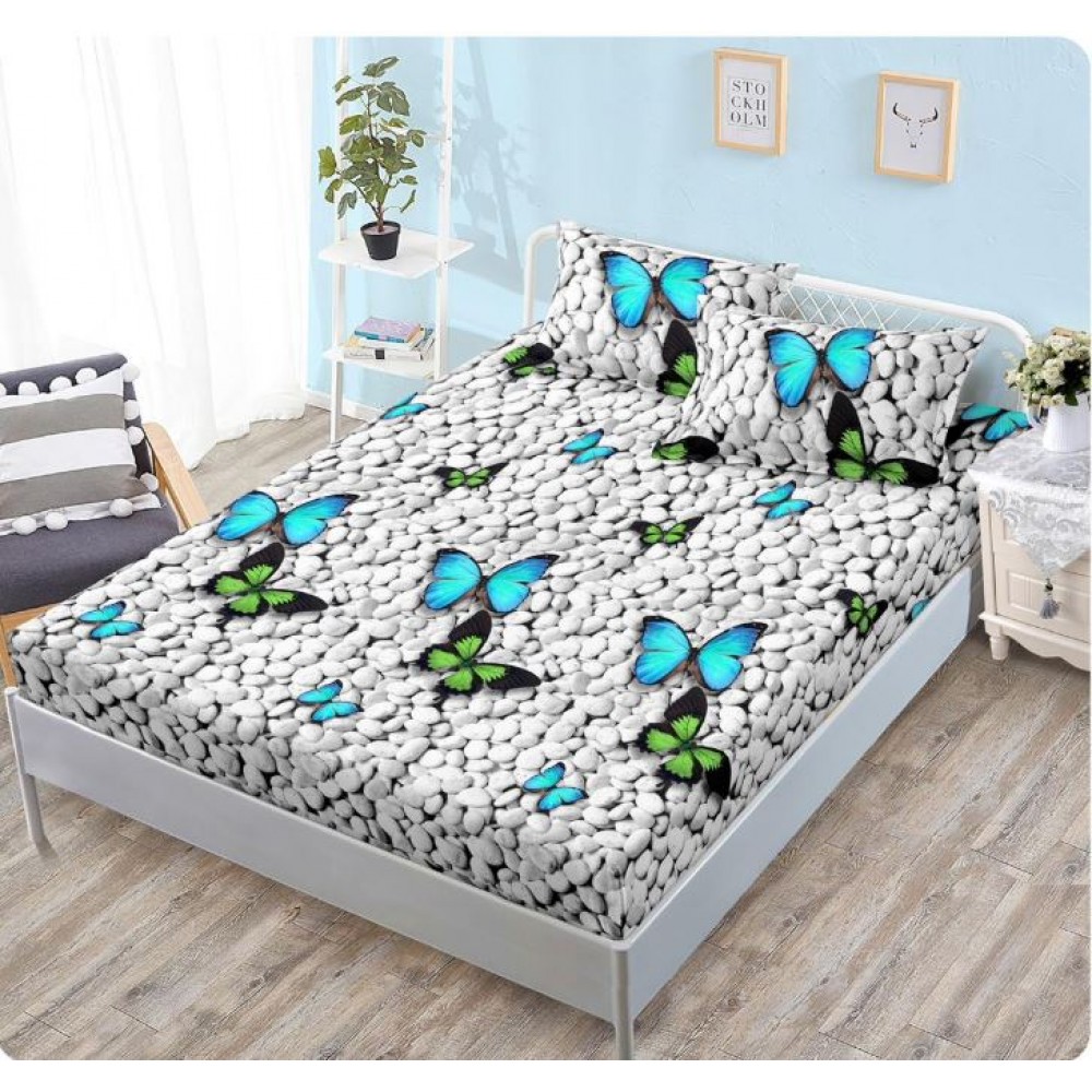 Husa cu elastic Finet, 160x200cm + 2 fete de perna, H-73