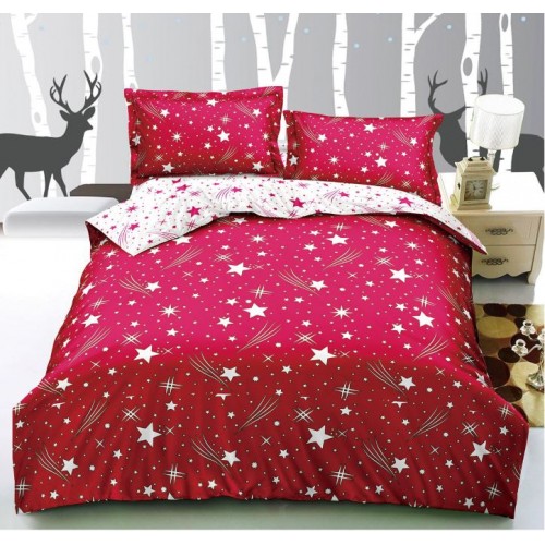 Lenjerie de pat dublu, Bumbac Finet, 4 piese fara elastic, SC-01