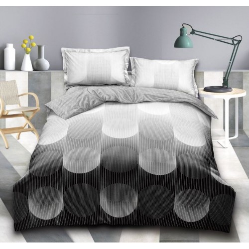 Lenjerie de pat dublu, Bumbac Finet, 4 piese fara elastic, SC-06