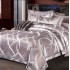Lenjerie de pat de lux Jacquard, cu imprimeuri, 6 piese, Calitate Superioară,Luciu Elegant, 240x250cm, T-9