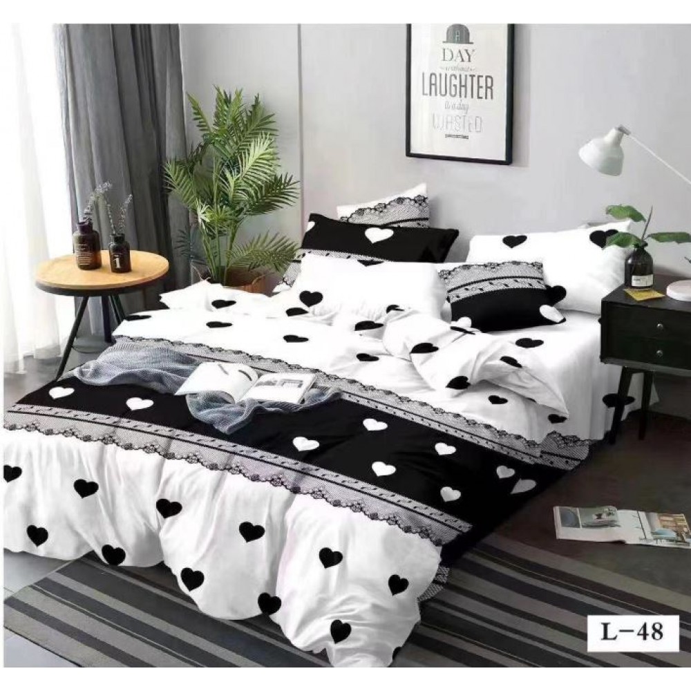 Lenjerie de pat FINET pentru 1 persoana, 4 piese ,160x210 cm , LL-48