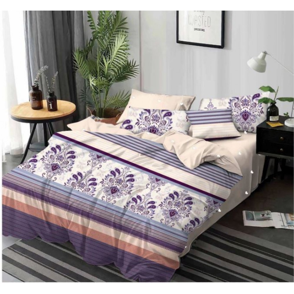 Lenjerie de pat dublu,2 persoane, 6 piese, Finet, 220x230cm, SKY-25