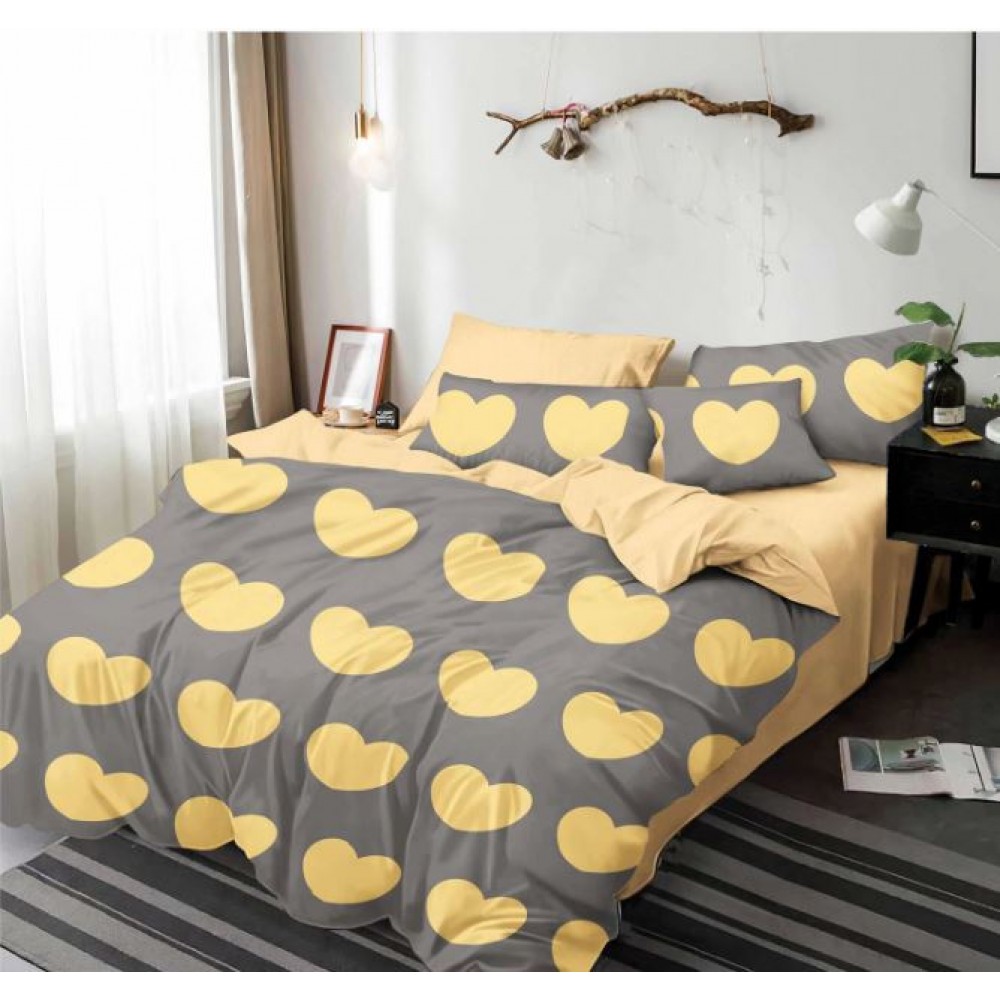 Lenjerie de pat dublu,2 persoane, 6 piese, Finet, 220x230cm, SKY-42