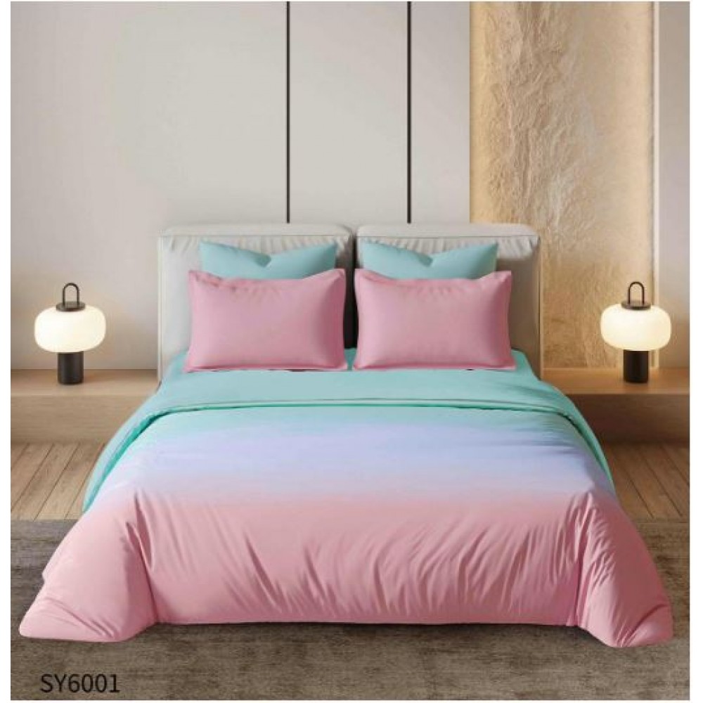 Set Lenjerie Eleganta , Finet, imprimat digital, pentru 2 persoane, 6 piese, Cearceaf de pat cu elastic 180x200 cm, Cearceaf pilota 200x230 cm, 2 fete perna 70x70 cm, 2 fete perna 55x80 cm, SY-6001