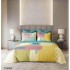 Set Lenjerie Eleganta , Finet, imprimat digital, pentru 2 persoane, 6 piese, Cearceaf de pat cu elastic 180x200 cm, Cearceaf pilota 200x230 cm, 2 fete perna 70x70 cm, 2 fete perna 55x80 cm, SY-6004