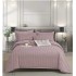 Set Lenjerie Eleganta , Damasc, pentru 2 persoane, 6 piese, Cearceaf de pat cu elastic 180x200 cm, Cearceaf pilota 200x230 cm, 2 fete perna 70x70 cm, 2 fete perna 55x80 cm, DL6-056