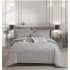 Set Lenjerie Eleganta , Damasc, pentru 2 persoane, 6 piese, Cearceaf de pat cu elastic 180x200 cm, Cearceaf pilota 200x230 cm, 2 fete perna 70x70 cm, 2 fete perna 55x80 cm, DL6-085