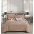 Set Lenjerie Eleganta , Damasc, pentru 2 persoane, 6 piese, Cearceaf de pat cu elastic 180x200 cm, Cearceaf pilota 200x230 cm, 2 fete perna 70x70 cm, 2 fete perna 55x80 cm, DL6-156