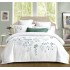 Set Lenjerie Eleganta din Bumbac, cu imprimeu deosebit, pentru pat dublu, 4 piese: Cearceaf de pat cu elastic 180 x 200 cm, Cearceaf pilota 200 x 230 cm, 2 fete de perna 55 x 80 cm, F006