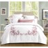 Set Lenjerie Eleganta din Bumbac, cu imprieu deosebit, pentru pat dublu, 4 piese: Cearceaf de pat cu elastic 180 x 200 cm, Cearceaf pilota 200 x 230 cm, 2 fete de perna 55 x 80 cm, BG8007