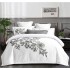 Set Lenjerie Eleganta din Bumbac, cu imprieu deosebit, pentru pat dublu, 4 piese: Cearceaf de pat cu elastic 180 x 200 cm, Cearceaf pilota 200 x 230 cm, 2 fete de perna 55 x 80 cm, BG8015
