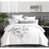 Set Lenjerie Eleganta din Bumbac, cu imprieu deosebit, pentru pat dublu, 4 piese: Cearceaf de pat cu elastic 180 x 200 cm, Cearceaf pilota 200 x 230 cm, 2 fete de perna 55 x 80 cm, BG8016