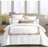 Set Lenjerie Eleganta din Bumbac, cu imprieu deosebit, pentru pat dublu, 4 piese: Cearceaf de pat cu elastic 180 x 200 cm, Cearceaf pilota 200 x 230 cm, 2 fete de perna 55 x 80 cm, BG8018
