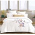 Set Lenjerie Eleganta din Bumbac, cu imprieu deosebit, pentru pat dublu, 4 piese: Cearceaf de pat cu elastic 180 x 200 cm, Cearceaf pilota 200 x 230 cm, 2 fete de perna 55 x 80 cm, BG8022