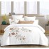Set Lenjerie Eleganta din Bumbac, cu imprieu deosebit, pentru pat dublu, 4 piese: Cearceaf de pat cu elastic 180 x 200 cm, Cearceaf pilota 200 x 230 cm, 2 fete de perna 55 x 80 cm, BG8023