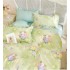 Set Lenjerie Eleganta din Bumbac, cu imprimeu deosebit, pentru pat dublu, 4 piese: Cearceaf de pat cu elastic 180 x 200 cm, Cearceaf pilota 200 x 230 cm, 2 fete de perna 50 x 70 cm, QY8013