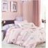 Set Lenjerie Eleganta din Bumbac, cu imprimeu deosebit, pentru pat dublu, 4 piese: Cearceaf de pat cu elastic 180 x 200 cm, Cearceaf pilota 200 x 230 cm, 2 fete de perna 50 x 70 cm, QY8008