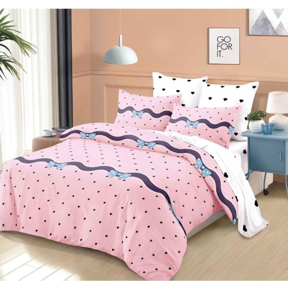 Set Lenjerie Eleganta din Finet , cu imprimeu deosebit, pentru pat dublu, 6 piese: Cearceaf de pat cu elastic 180 x 200 cm, Cearceaf pilota 200 x 230 cm, 2 fete de perna 55 x 80 cm, 2 fete de perna 70 x 70 cm, BB-927