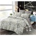 Set Lenjerie Eleganta din Finet , cu imprimeu deosebit, pentru pat dublu, 6 piese: Cearceaf de pat cu elastic 180 x 200 cm, Cearceaf pilota 200 x 230 cm, 2 fete de perna 55 x 80 cm, 2 fete de perna 70 x 70 cm, BB-6001