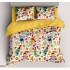 Set Lenjerie Finet 4 Piese din 100% Bumbac Pentru 1 Persoana, cu imprimeu deosebit,: Cearceaf de pat 155 x 230 cm, Cearceaf pilota 160 x 200 cm, 2 fete de perna 55 x 80 cm, QK8011