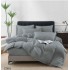 Lenjerie de Pat Dublu din Bumbac Tricotat - Set Premium 4 Piese cu Cearșaf Elastic și Imprimeu Satinat, Cearceaf de pat cu Elastic 180 x 200 cm, Cearceaf pilota 200 x 230 cm, 2 fete de perna 50 x 70 cm,ZZ891