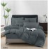 Lenjerie de Pat Dublu din Bumbac Tricotat - Set Premium 4 Piese cu Cearșaf Elastic și Imprimeu Satinat, Cearceaf de pat cu Elastic 180 x 200 cm, Cearceaf pilota 200 x 230 cm, 2 fete de perna 50 x 70 cm,ZZ883