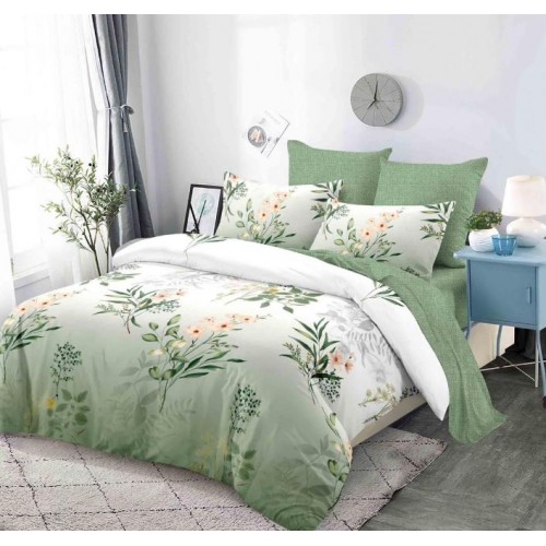Lenjerie de pat FINET pentru 2 persoane, 6 piese, Cearceaf de pat  235 x 250 cm, Cearceaf pilota 200 x 230 cm, 2 fete de perna 70 x 70 cm,2 fete de perna 55 x 80 cm, A6020