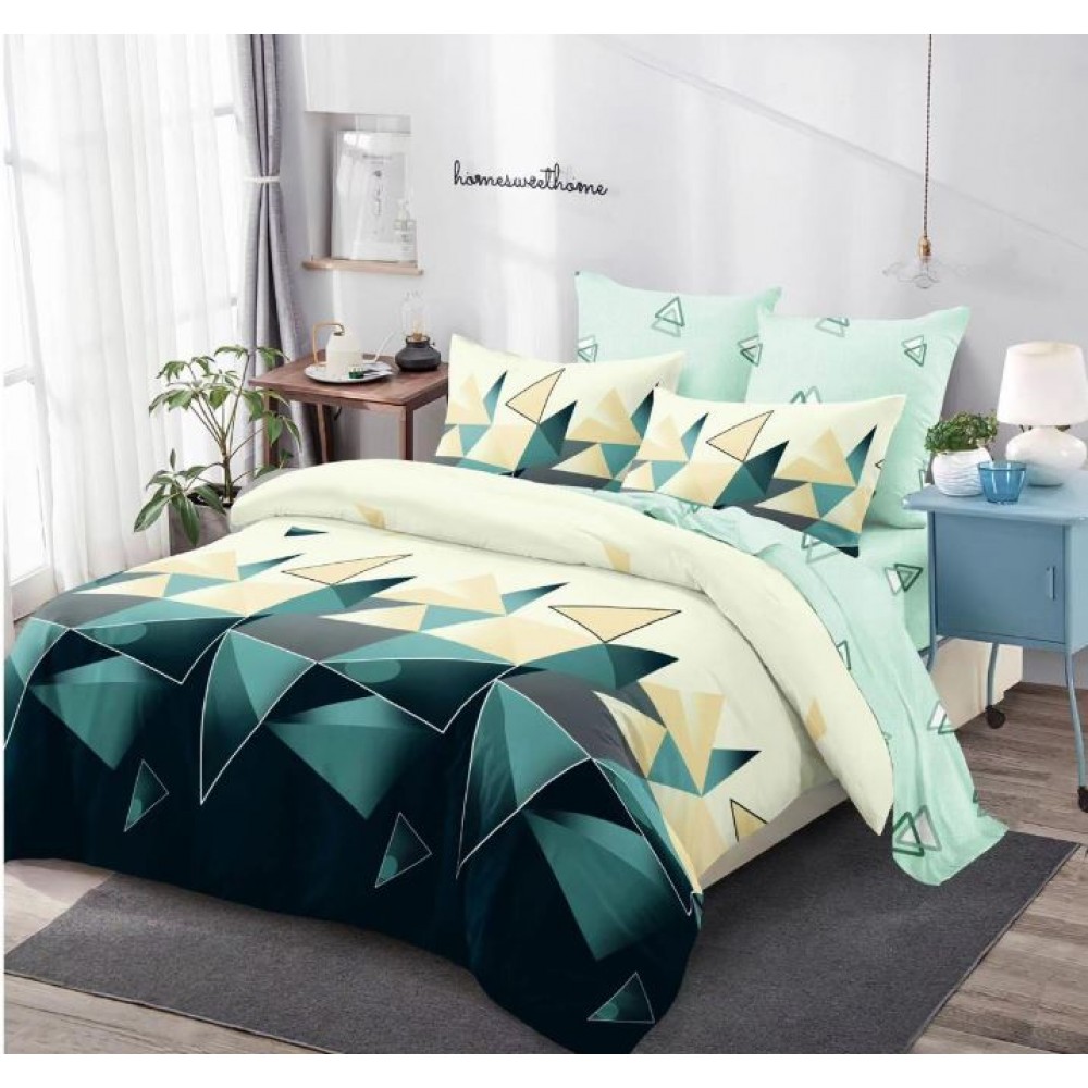 Lenjerie de pat FINET pentru 2 persoane, 6 piese, Cearceaf de pat  235 x 250 cm, Cearceaf pilota 200 x 230 cm, 2 fete de perna 70 x 70 cm,2 fete de perna 55 x 80 cm, A693