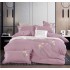 Set Lenjerie Eleganta din Bumbac, Brodat , pentru pat dublu, 4 piese: Cearceaf de pat cu elastic 180 x 200 cm, Cearceaf pilota 200 x 230 cm, 2 fete de perna 55 x 80 cm, XH012