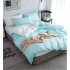 Lenjerie de Pat dublu, Bumbac Satinat Superior,4 Piese Cearceaf de pat 240 x 250 cm, Cearceaf pilota 200 x 230 cm, 2 fete de perna 55 x 75 cm, A50-691