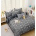 Lenjerie de Pat dublu, Bumbac Satinat Superior,4 Piese Cearceaf de pat 240 x 250 cm, Cearceaf pilota 200 x 230 cm, 2 fete de perna 55 x 75 cm, A50-687