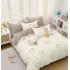 Lenjerie de Pat dublu, Bumbac Satinat Superior,4 Piese Cearceaf de pat 240 x 250 cm, Cearceaf pilota 200 x 230 cm, 2 fete de perna 55 x 75 cm, A50-681