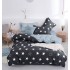Lenjerie de Pat dublu, Bumbac Satinat Superior,4 Piese Cearceaf de pat 240 x 250 cm, Cearceaf pilota 200 x 230 cm, 2 fete de perna 55 x 75 cm, A50-673