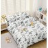 Lenjerie de Pat dublu, Bumbac Satinat Superior,4 Piese Cearceaf de pat 240 x 250 cm, Cearceaf pilota 200 x 230 cm, 2 fete de perna 55 x 75 cm, A50-672