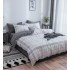 Lenjerie de Pat dublu, Bumbac Satinat Superior,4 Piese Cearceaf de pat 240 x 250 cm, Cearceaf pilota 200 x 230 cm, 2 fete de perna 55 x 75 cm, A50-669