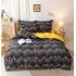 Lenjerie de Pat dublu, Bumbac Satinat Superior,4 Piese Cearceaf de pat 240 x 250 cm, Cearceaf pilota 200 x 230 cm, 2 fete de perna 55 x 75 cm, A50-668