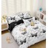 Lenjerie de Pat dublu, Bumbac Satinat Superior,4 Piese Cearceaf de pat 240 x 250 cm, Cearceaf pilota 200 x 230 cm, 2 fete de perna 55 x 75 cm, A50-667