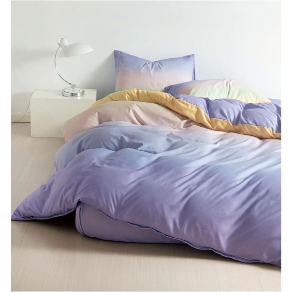 Lenjerie de Pat dublu, Bumbac Satinat Superior,4 Piese Cearceaf de pat 240 x 250 cm, Cearceaf pilota 200 x 230 cm, 2 fete de perna 55 x 75 cm, A50-657