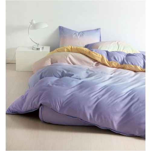 Lenjerie de Pat dublu, Bumbac Satinat Superior,4 Piese Cearceaf de pat 240 x 250 cm, Cearceaf pilota 200 x 230 cm, 2 fete de perna 55 x 75 cm, A50-657