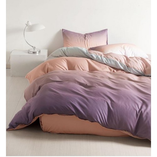 Lenjerie de Pat dublu, Bumbac Satinat Superior,4 Piese Cearceaf de pat 240 x 250 cm, Cearceaf pilota 200 x 230 cm, 2 fete de perna 55 x 75 cm, A50-664