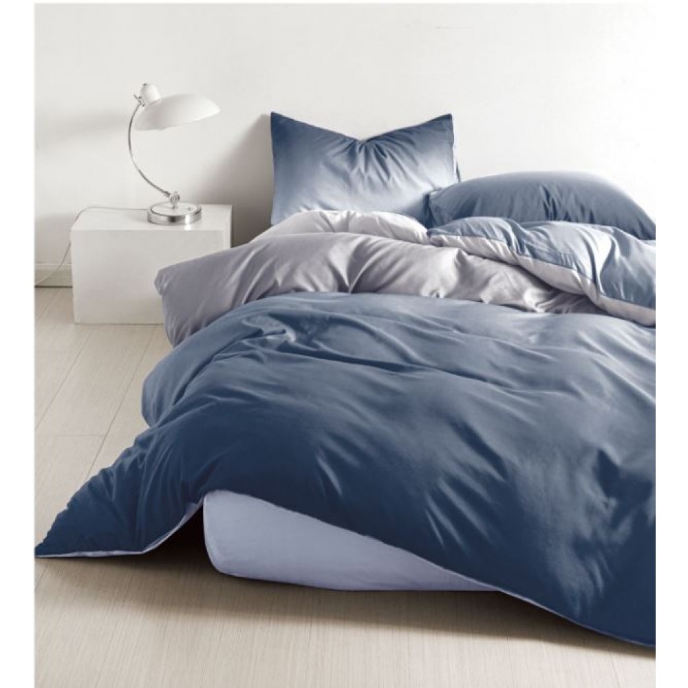 Lenjerie de Pat dublu, Bumbac Satinat Superior,4 Piese Cearceaf de pat 240 x 250 cm, Cearceaf pilota 200 x 230 cm, 2 fete de perna 55 x 75 cm, A50-661