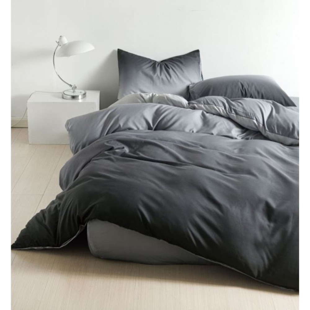Lenjerie de Pat dublu, Bumbac Satinat Superior,4 Piese Cearceaf de pat 240 x 250 cm, Cearceaf pilota 200 x 230 cm, 2 fete de perna 55 x 75 cm, A50-660