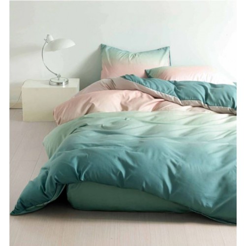 Lenjerie de Pat dublu, Bumbac Satinat Superior,4 Piese Cearceaf de pat 240 x 250 cm, Cearceaf pilota 200 x 230 cm, 2 fete de perna 55 x 75 cm, A50-656