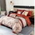 Lenjerie de Pat dublu, Bumbac Satinat Superior,4 Piese Cearceaf de pat 240 x 250 cm, Cearceaf pilota 200 x 230 cm, 2 fete de perna 55 x 75 cm, A50-648