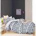 Lenjerie de Pat dublu, Bumbac Satinat Superior,4 Piese Cearceaf de pat 240 x 250 cm, Cearceaf pilota 200 x 230 cm, 2 fete de perna 55 x 75 cm, A50-646