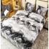 Lenjerie de Pat dublu, Bumbac Satinat Superior,4 Piese Cearceaf de pat 240 x 250 cm, Cearceaf pilota 200 x 230 cm, 2 fete de perna 55 x 75 cm, A50-638